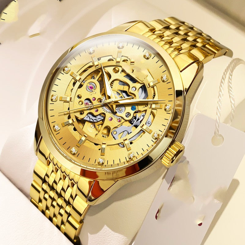 Fully Automatic Mechanical Hollowed Out Men's Watch - MAXXLIFE ONLINE STORE