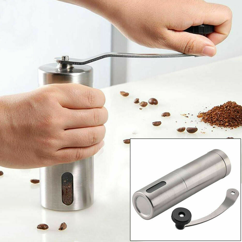 Home Portable Manual Coffee Grinder Stainless Steel with Ceramic Burr Bean Mill - MAXXLIFE ONLINE STORE