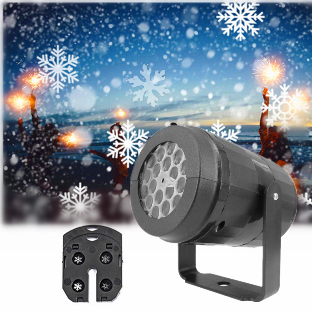2023 Christmas Party Lights Snowflake Projector Light Led Stage Light Rotating Xmas Pattern Outdoor Holiday Lighting Garden Christmas  Decor - MAXXLIFE ONLINE STORE