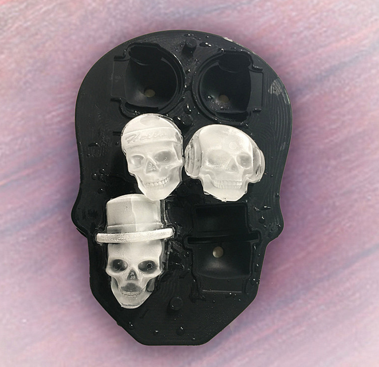 Creative 3D Skull Mold Ice Cube Tray Silicone Mold Soap Candle Moulds Sugar Craft Tools Bakeware Chocolate Moulds - MAXXLIFE ONLINE STORE