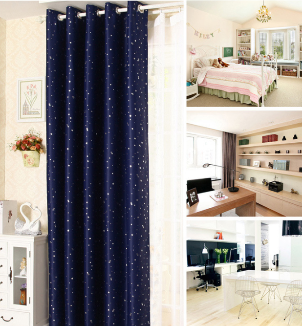 Star print perforated finished curtain - MAXXLIFE ONLINE STORE