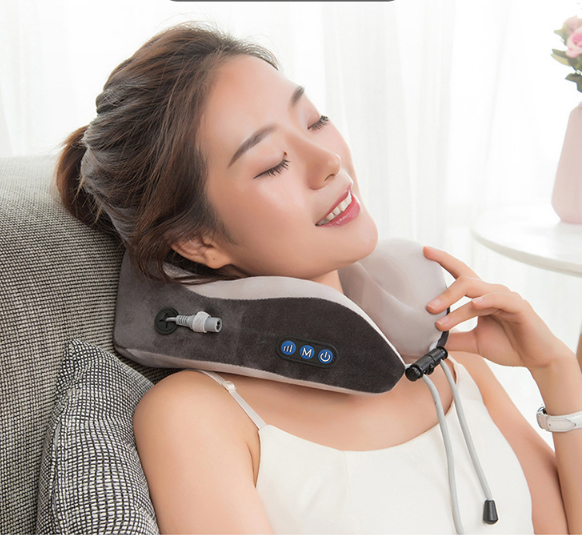 Electric Neck Massager U shaped Pillow Multifunctional Portable Shoulder Cervical Massager Outdoor Home Car  Massage - MAXXLIFE ONLINE STORE