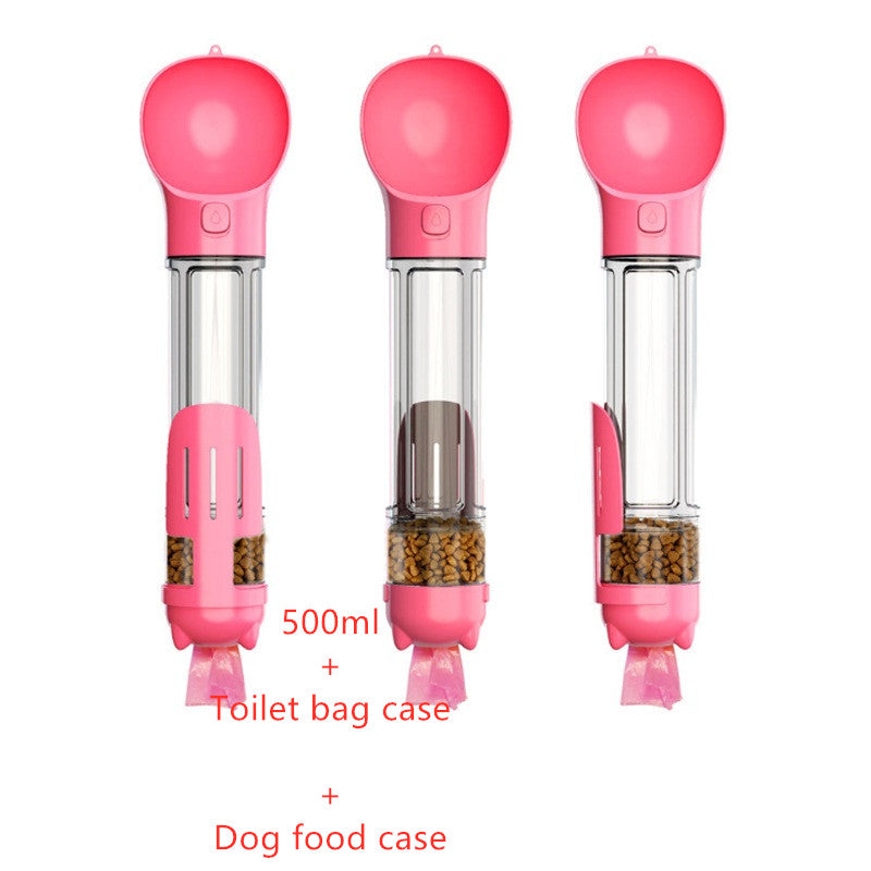 Pet Water Bottle Feeder Bowl Garbage Bag Storage Portable Pet Outdoor Travel 3 In 1 Dog Water Bottle - MAXXLIFE ONLINE STORE