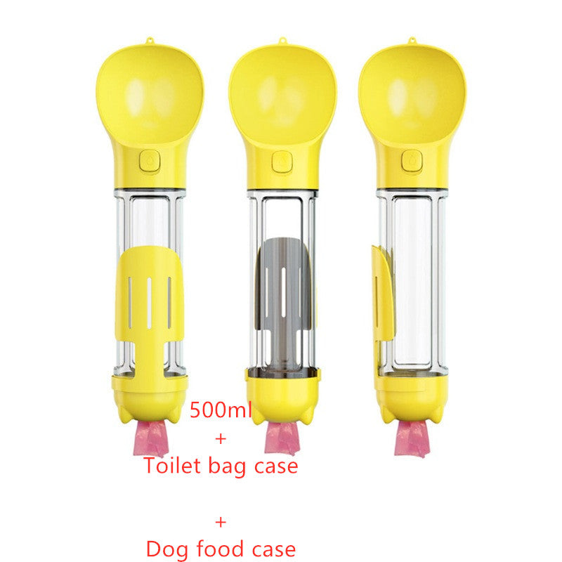 Pet Water Bottle Feeder Bowl Garbage Bag Storage Portable Pet Outdoor Travel 3 In 1 Dog Water Bottle - MAXXLIFE ONLINE STORE