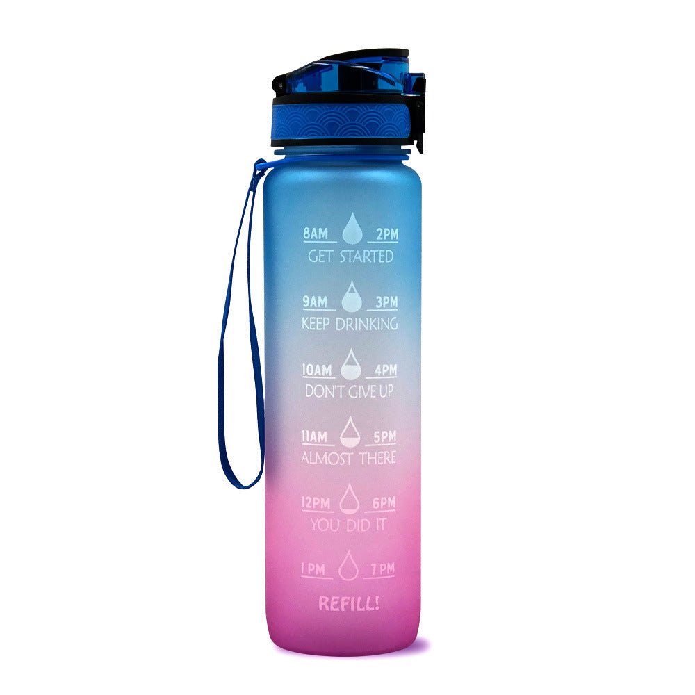 1L Tritan Water Bottle With Time Marker Bounce Cover Motivational Water Bottle Cycling Leakproof Cup For Sports Fitness Bottles - MAXXLIFE ONLINE STORE