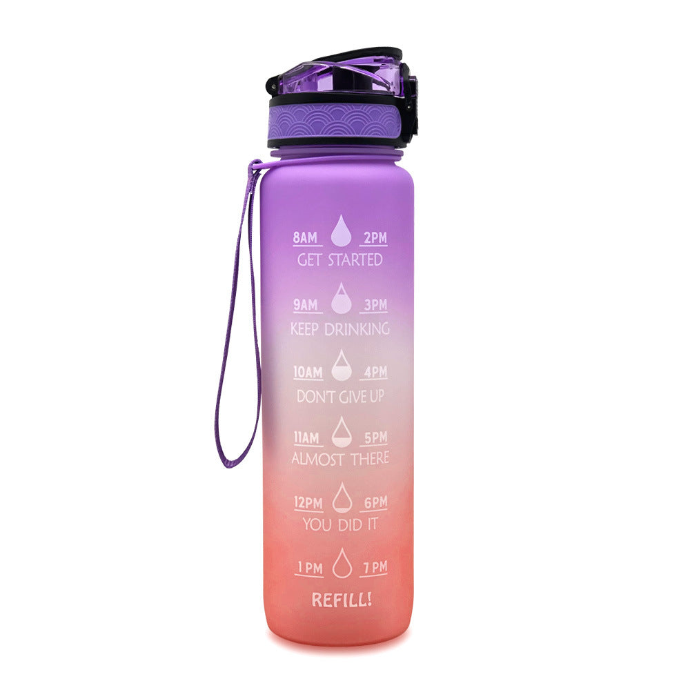 1L Tritan Water Bottle With Time Marker Bounce Cover Motivational Water Bottle Cycling Leakproof Cup For Sports Fitness Bottles - MAXXLIFE ONLINE STORE