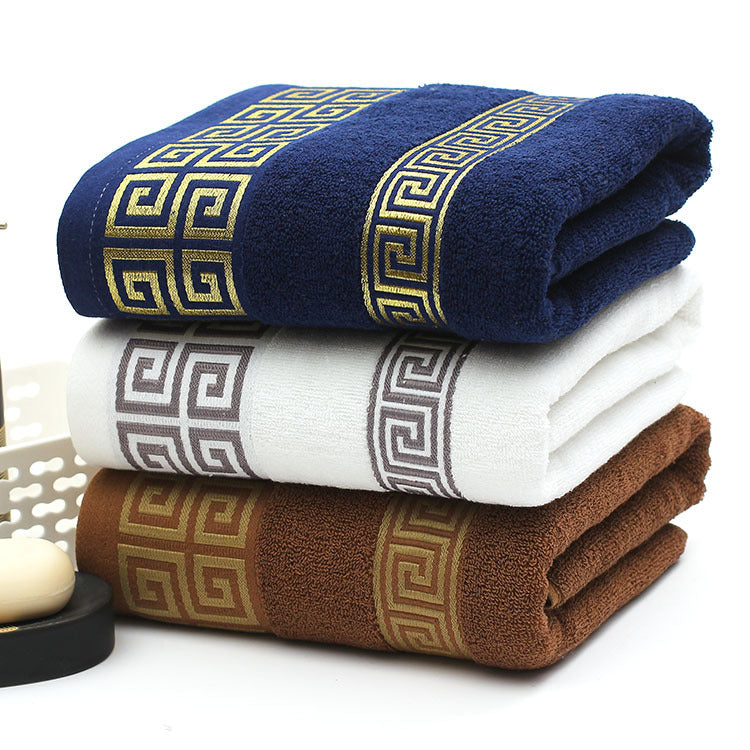 Foreign Trade Bath Towel Manufacturers Wholesale Plain-Colored Off-File To Pick Up The Word Pattern Towel Bath Towel Thickened Gift Set - MAXXLIFE ONLINE STORE