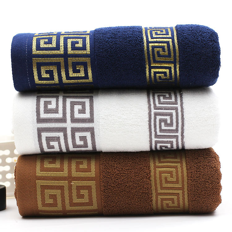 Foreign Trade Bath Towel Manufacturers Wholesale Plain-Colored Off-File To Pick Up The Word Pattern Towel Bath Towel Thickened Gift Set - MAXXLIFE ONLINE STORE