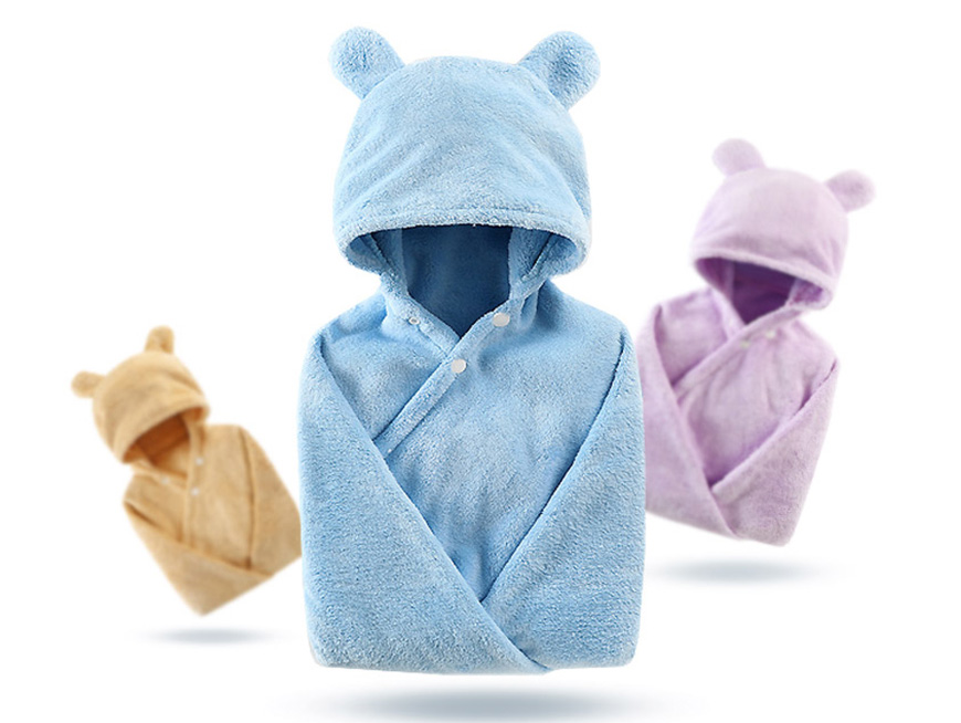 Cotton baby care hooded bath towel - MAXXLIFE ONLINE STORE