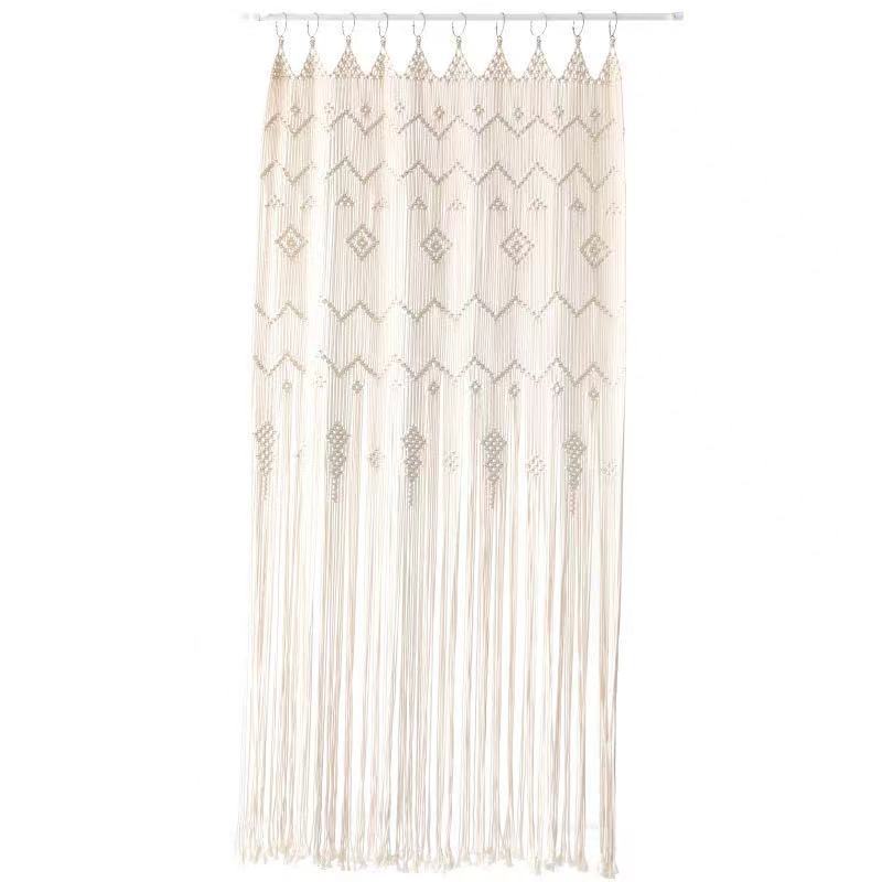 Finished Hoop Door Curtain Bohemian Tapestry Hand Woven Curtain European Style - MAXXLIFE ONLINE STORE