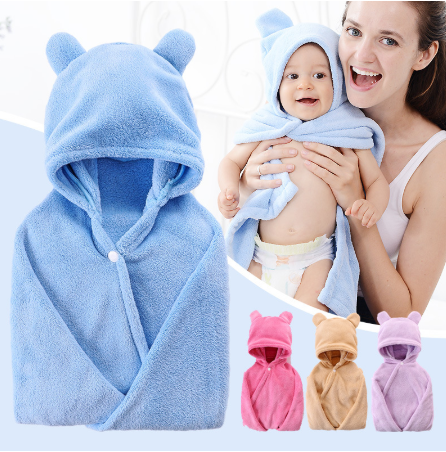 Cotton baby care hooded bath towel - MAXXLIFE ONLINE STORE