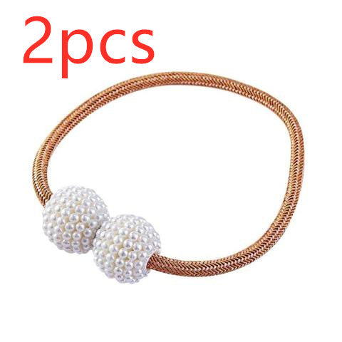 Magnetic Curtain Tiebacks Pearl Beads - MAXXLIFE ONLINE STORE