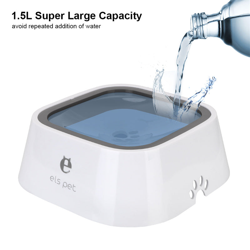 1.5L Cat Dog Water Bowl Carried Floating Bowl Anti-Overflow Slow Water Feeder Dispenser Pet Fountain ABS&PP Dog Supplies - MAXXLIFE ONLINE STORE