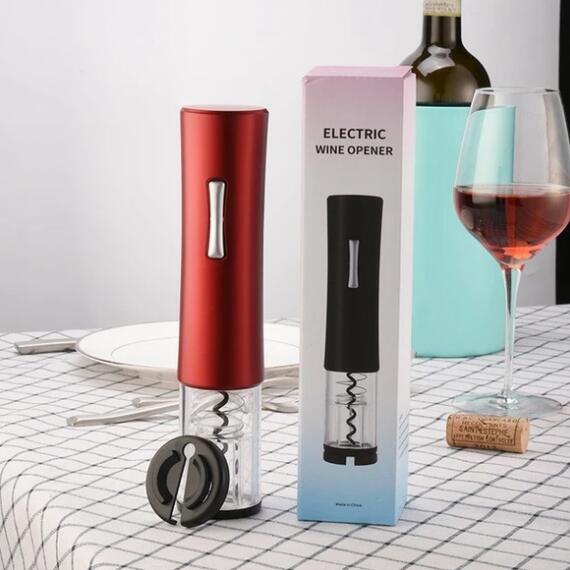 Electric Wine Opener Automatic Electric Wine Bottle Corkscrew Opener With Foil Cutter Wine Bottle Opener Kit - MAXXLIFE ONLINE STORE