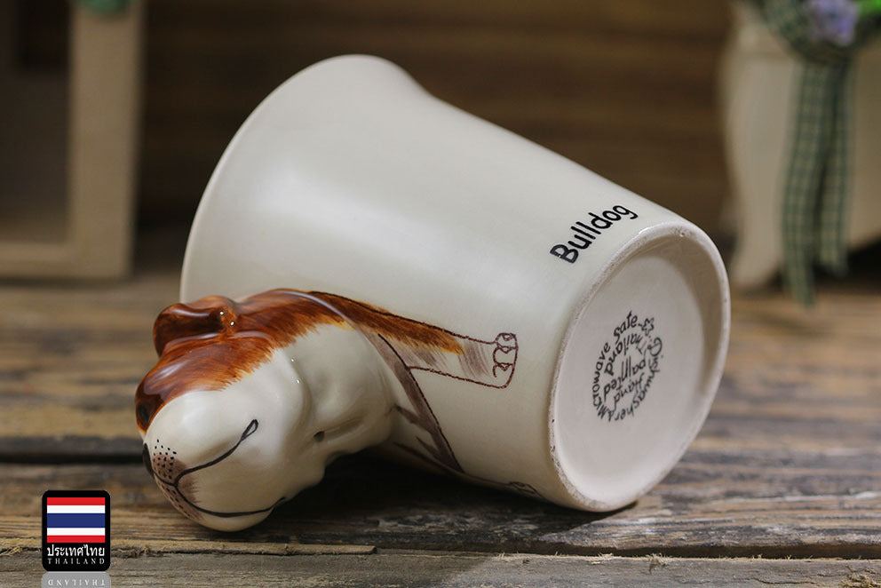 Animal mug Hand painted animal mug english bulldog ceramic mug - MAXXLIFE ONLINE STORE