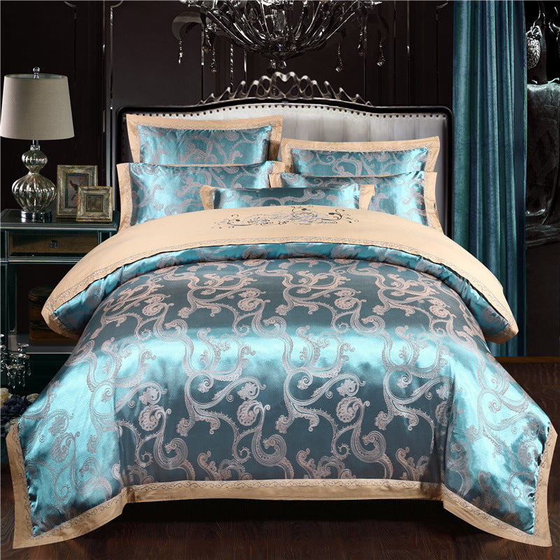 European Style Jacquard Cotton Embroidery Quilt Cover - MAXXLIFE ONLINE STORE