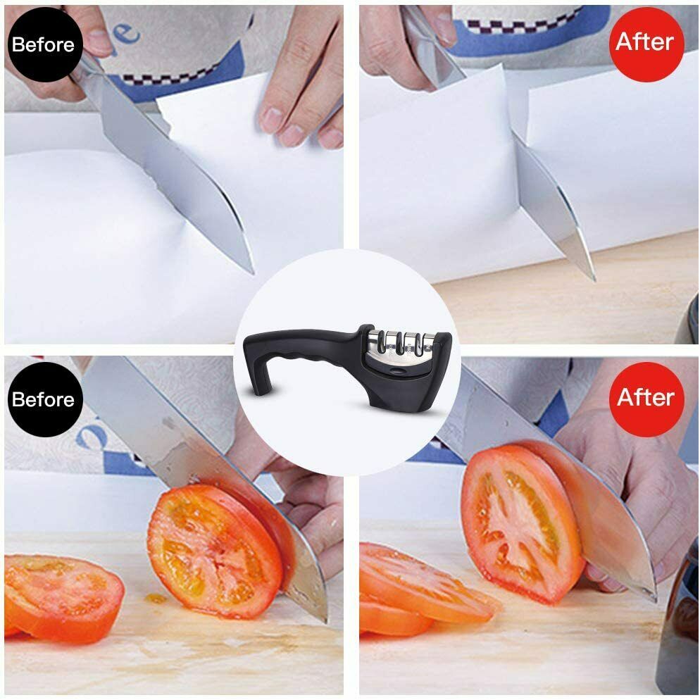 KNIFE SHARPENER Ceramic Tungsten Kitchen Knives Blade Sharpening System Tool USA - MAXXLIFE ONLINE STORE