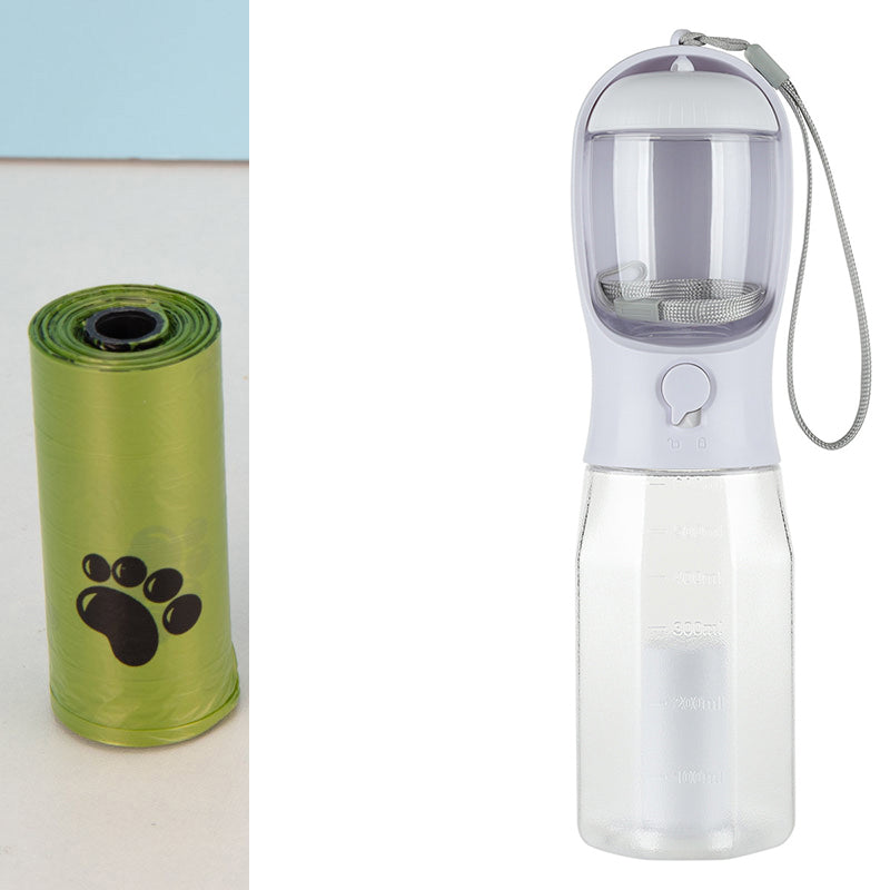 Portable Cat Dog Water Bottle Food Feeder Drinker Poop Dispenser 3 In 1 Leak-proof Multifunctional Dog Water Bottle Pet Products - MAXXLIFE ONLINE STORE