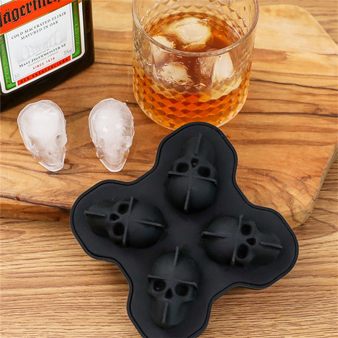 Creative 3D Skull Mold Ice Cube Tray Silicone Mold Soap Candle Moulds Sugar Craft Tools Bakeware Chocolate Moulds - MAXXLIFE ONLINE STORE