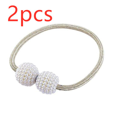 Magnetic Curtain Tiebacks Pearl Beads - MAXXLIFE ONLINE STORE