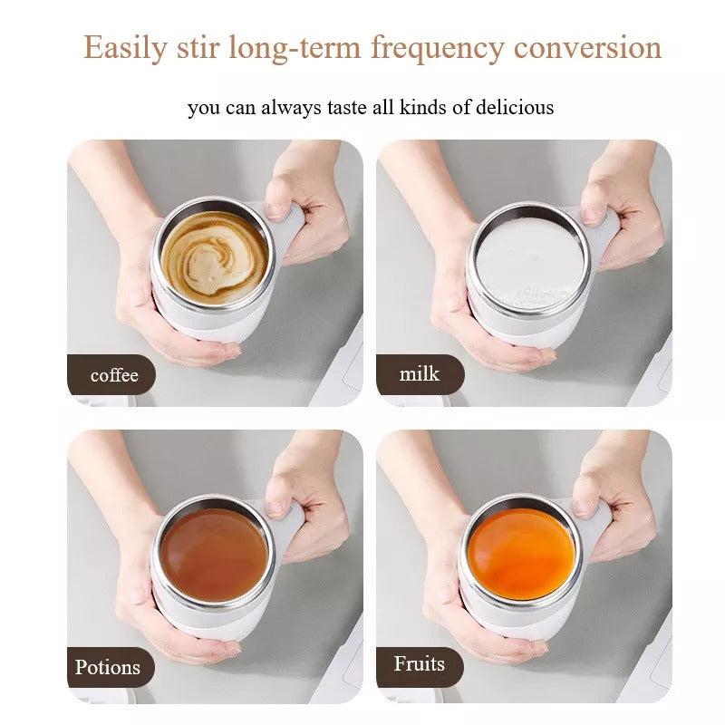 Rechargeable Model Automatic Stirring Cup Coffee Cup High Value Electric Stirring Cup Lazy Milkshake Rotating Magnetic Water Cup - MAXXLIFE ONLINE STORE