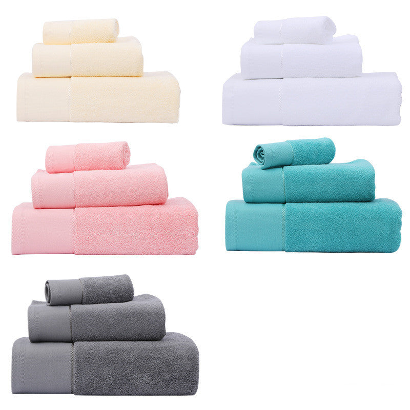 Cotton Towel Bath Towel Three Piece Water Absorbing Gift Towel Bath Towel Set - MAXXLIFE ONLINE STORE