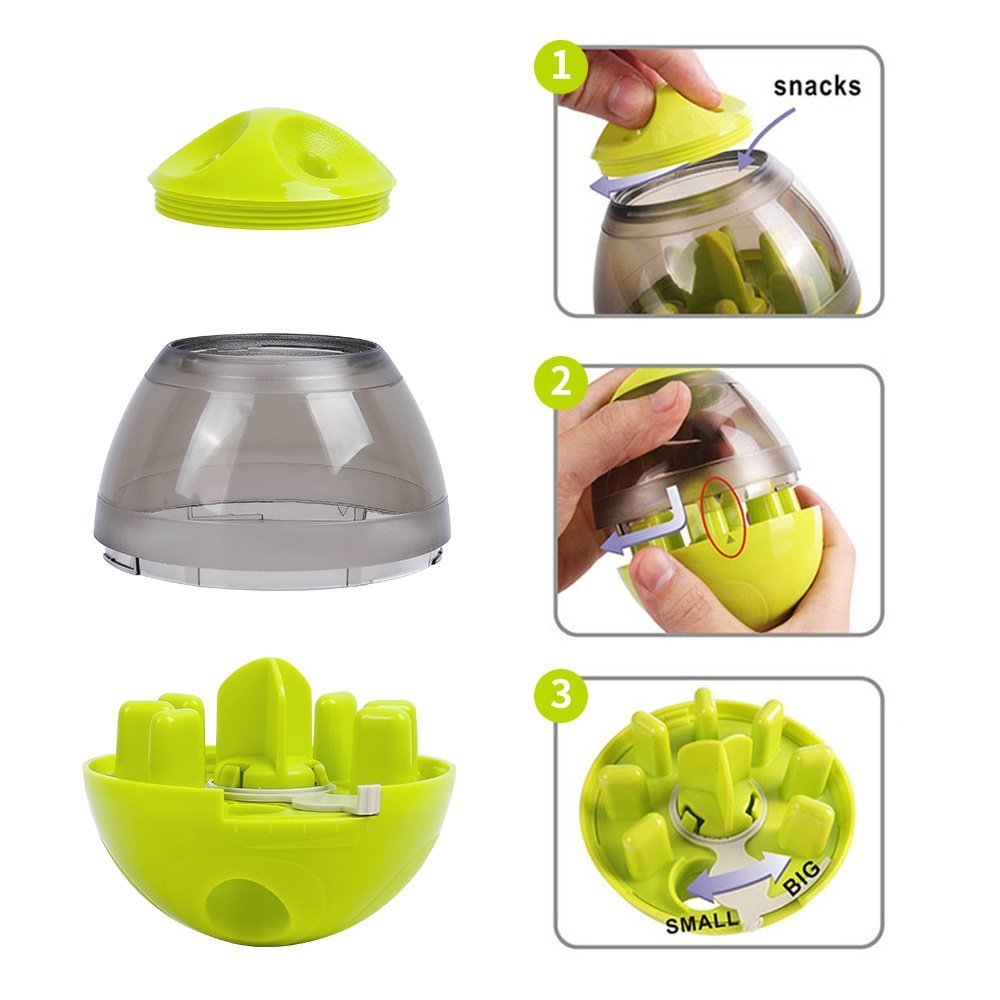 Dog Food Balls Tumbler Pet Puppy Feeder Dispenser Bowl Toy Leak Food Interactive Pet Tumbler Feeder Food Automatic Dispenser Bowl Interactive Balls - MAXXLIFE ONLINE STORE