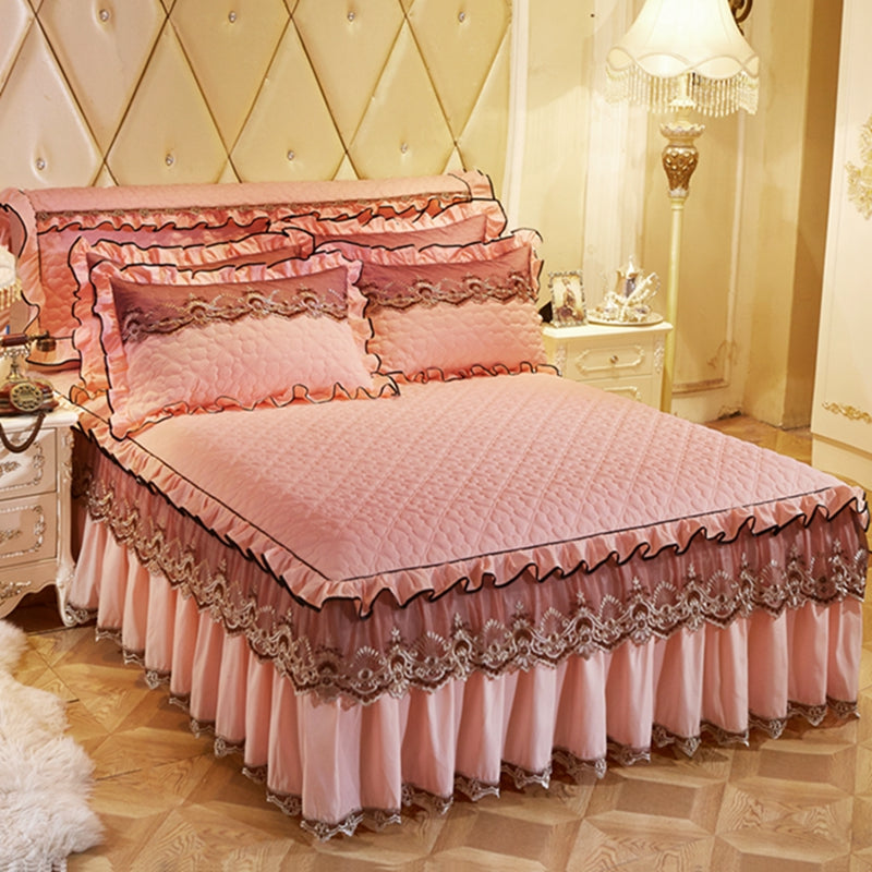 Quilted Lace Bed Skirt Thickened Plus Cotton Bedspread Single Piece Simmons Bed Cover Bed Circumference 1.8m Bed - MAXXLIFE ONLINE STORE