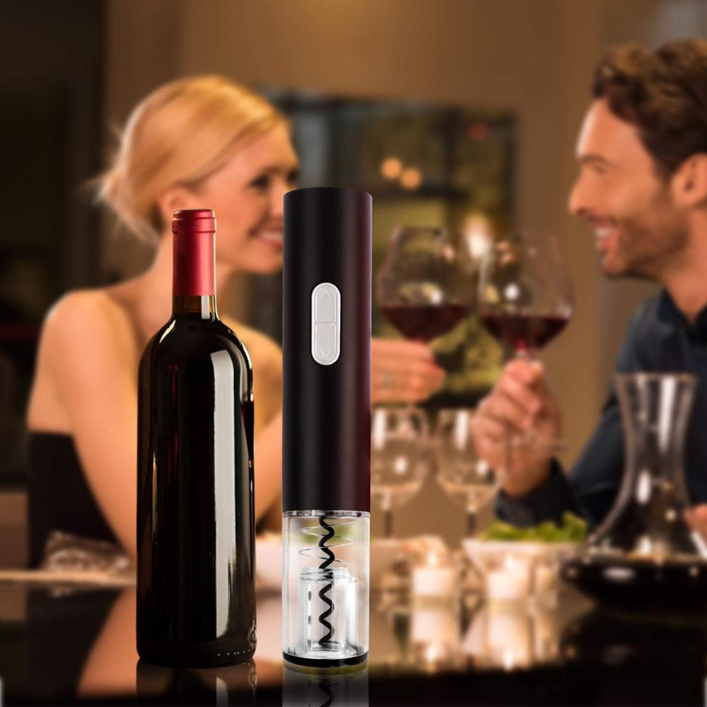 Electric Wine Opener Automatic Electric Wine Bottle Corkscrew Opener With Foil Cutter Wine Bottle Opener Kit - MAXXLIFE ONLINE STORE