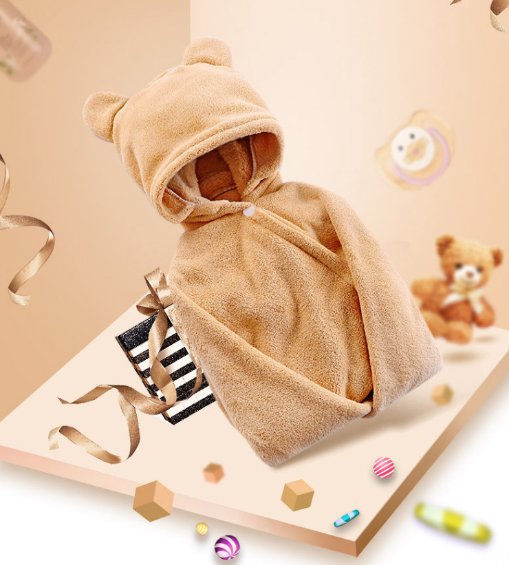 Cotton baby care hooded bath towel - MAXXLIFE ONLINE STORE