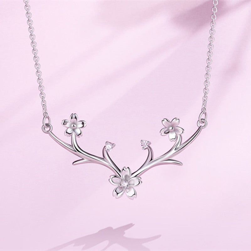 Pirate Ship Silver Antler Silver Necklace Feminine Fashion - MAXXLIFE ONLINE STORE