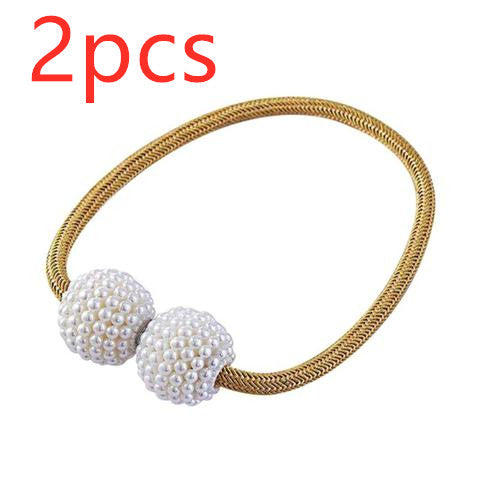 Magnetic Curtain Tiebacks Pearl Beads - MAXXLIFE ONLINE STORE