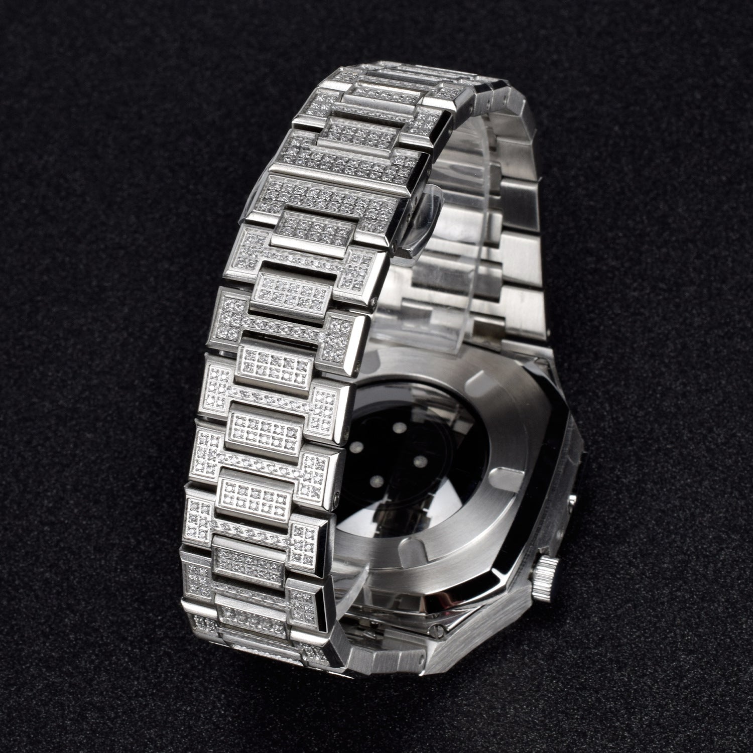 Stainless Steel Full Diamond Modified Watch Protective Case - MAXXLIFE ONLINE STORE