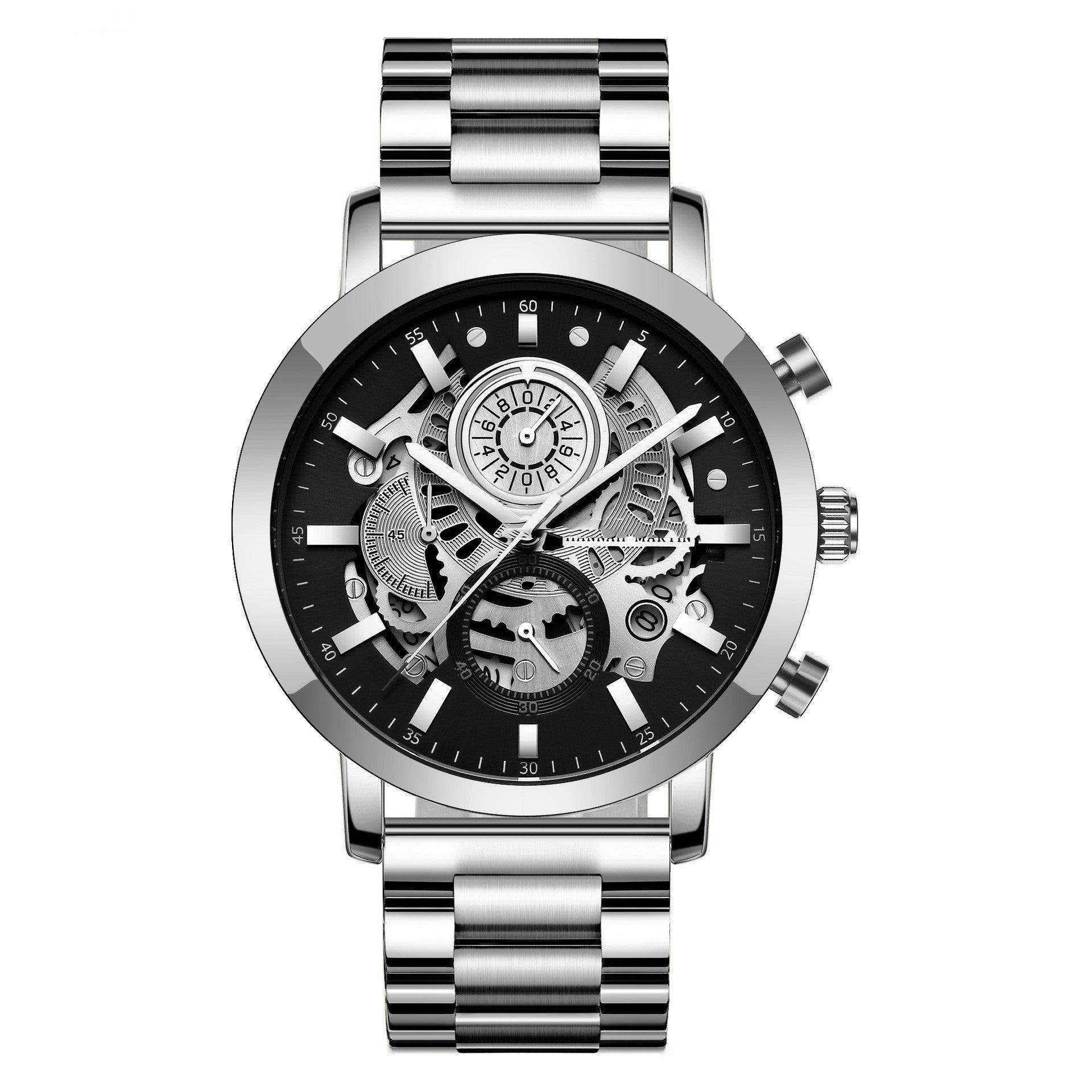 Men's Multi-functional Calendar Watch Hollowed Out - MAXXLIFE ONLINE STORE