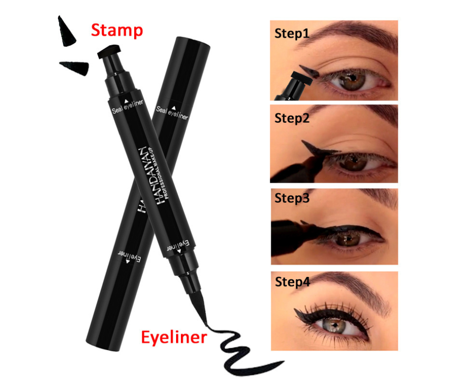 Double-headed seal eyeliner Triangle seal eyeliner 2-in-1 waterproof eyeliner - MAXXLIFE ONLINE STORE