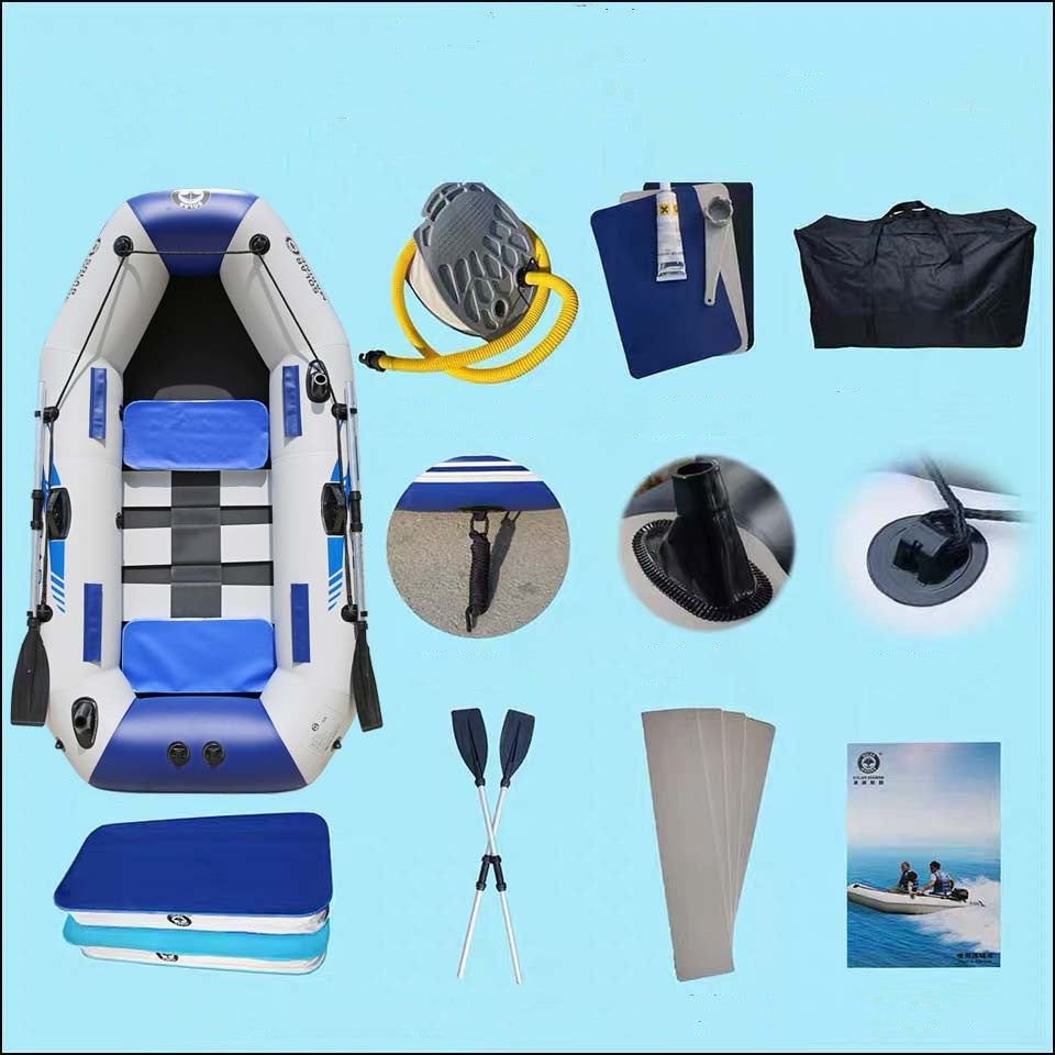 Rubber Boat Thickened Hard Bottom Wear-resistant Multi-person Air Cushion Folding - MAXXLIFE ONLINE STORE