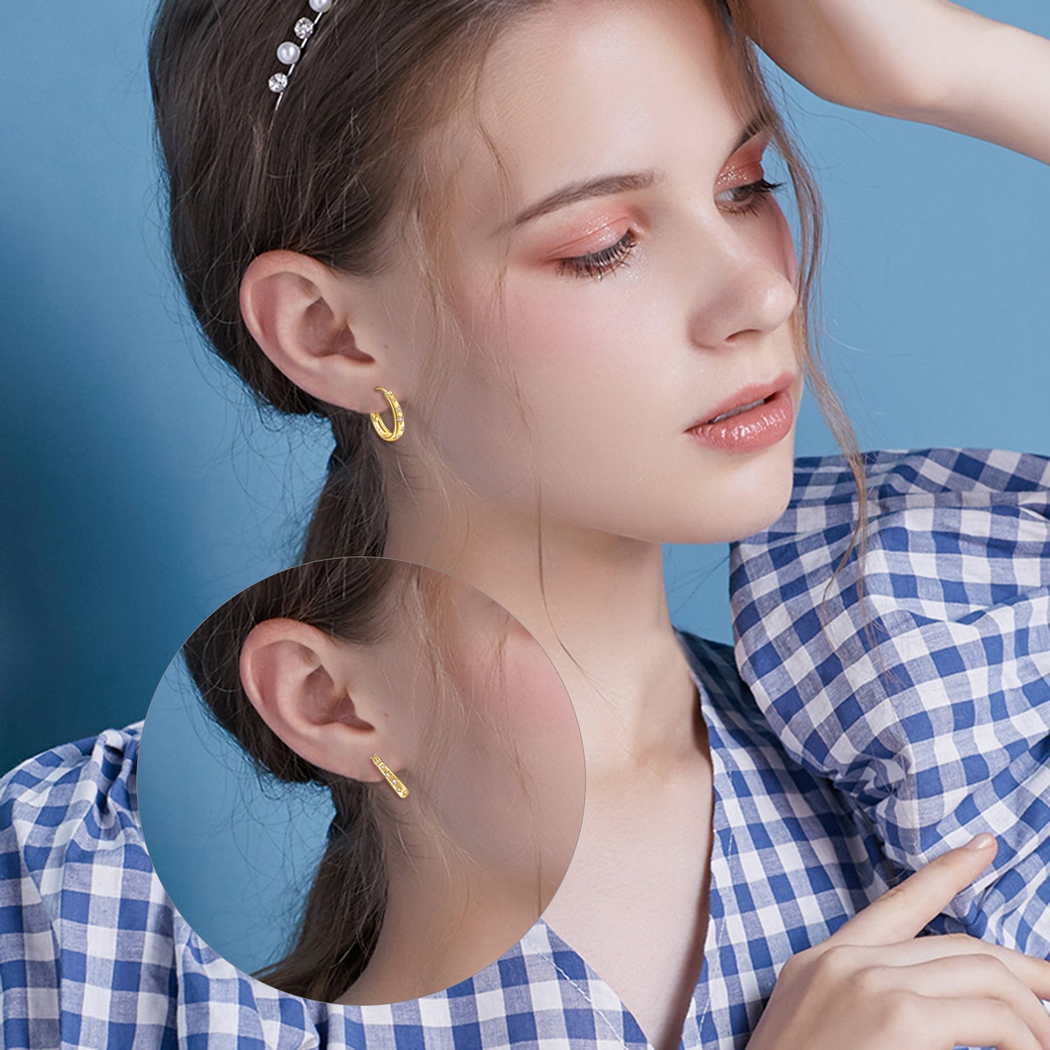 Sterling Silver Hoop Earrings for Women Teens Earring Jewelry Gifts - MAXXLIFE ONLINE STORE