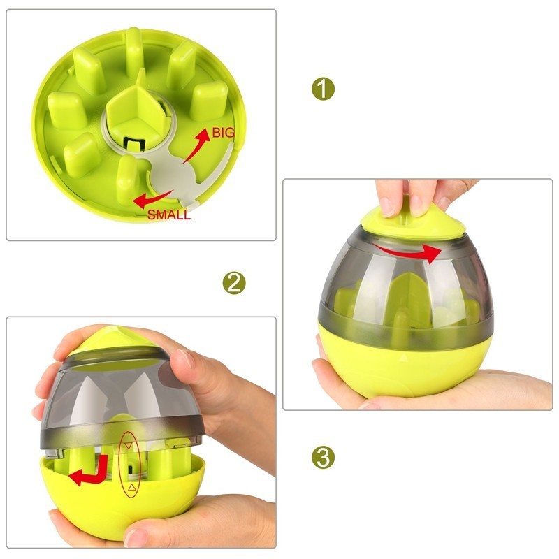 Dog Food Balls Tumbler Pet Puppy Feeder Dispenser Bowl Toy Leak Food Interactive Pet Tumbler Feeder Food Automatic Dispenser Bowl Interactive Balls - MAXXLIFE ONLINE STORE