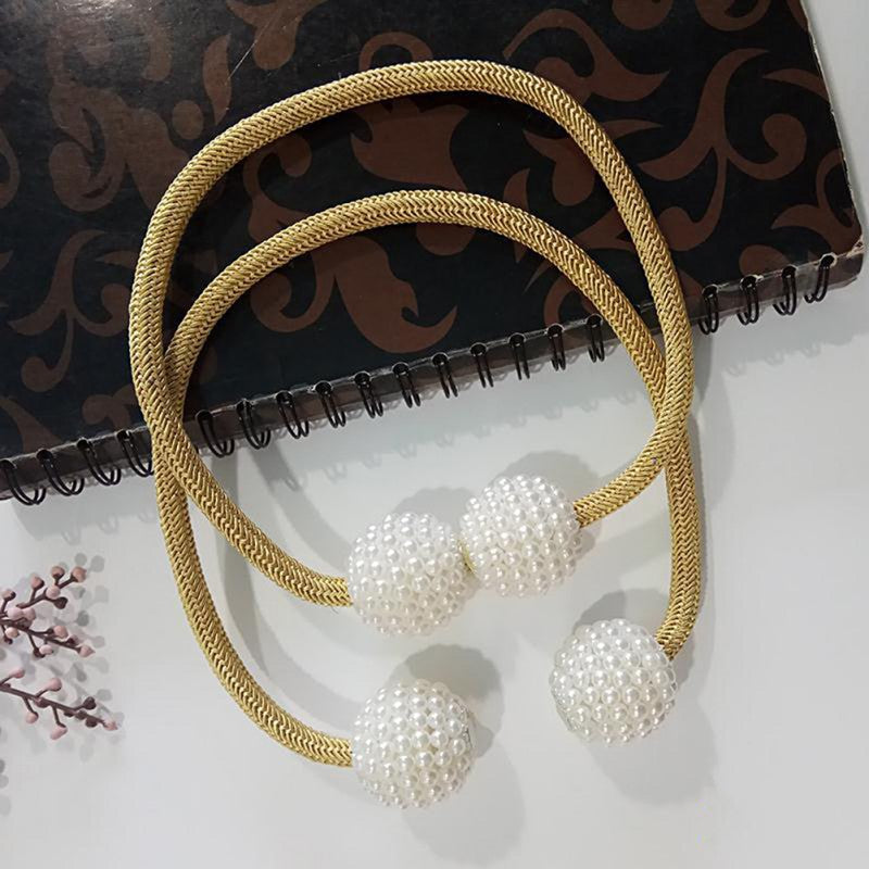 Magnetic Curtain Tiebacks Pearl Beads - MAXXLIFE ONLINE STORE