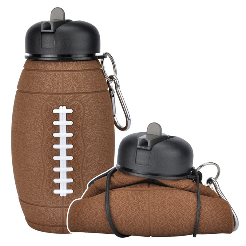 Outdoor Collapsible Sports Water Bottle Reusable Leak-proof Portable Football Water Bottle For All Sports - MAXXLIFE ONLINE STORE