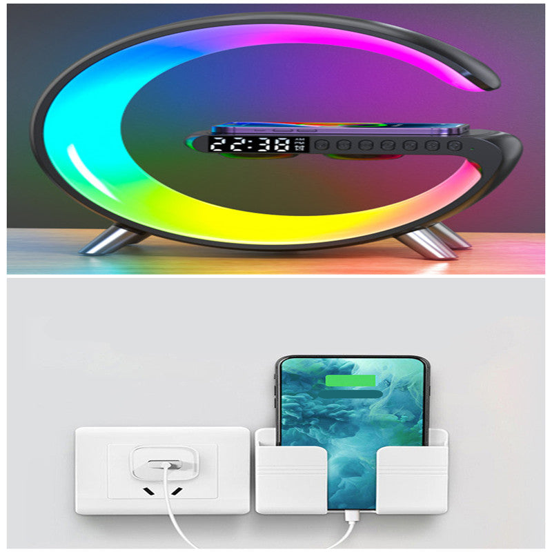 2023 New Intelligent G Shaped LED Lamp Bluetooth Speake Wireless Charger Atmosphere Lamp App Control For Bedroom Home Decor - MAXXLIFE ONLINE STORE