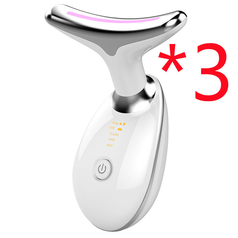 EMS Thermal Neck Lifting And Tighten Massager Electric Microcurrent Wrinkle Remover LED Photon Face Beauty Device For Woman - MAXXLIFE ONLINE STORE