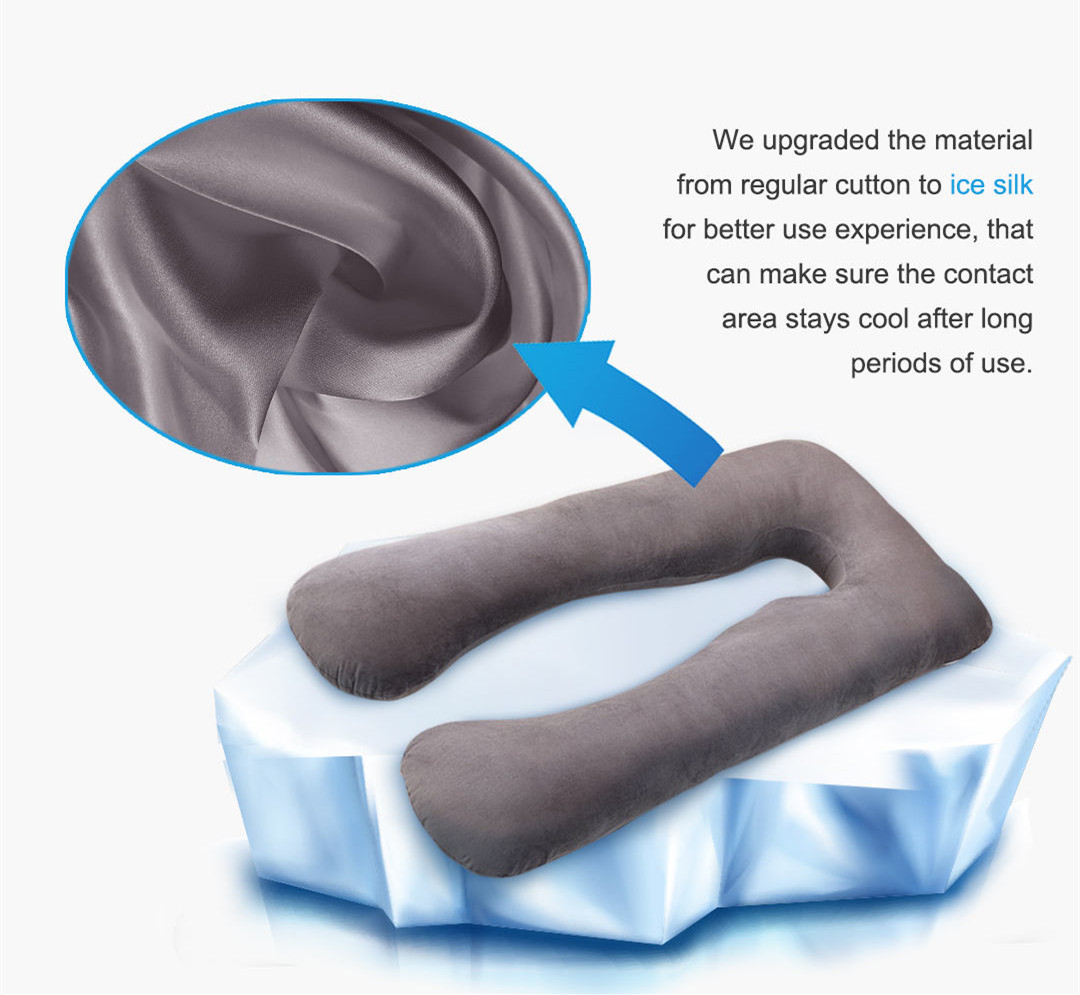 Summer Sleeping Support Pillow For Pregnant Women U Shape Maternity Pillows Pregnancy Ice Silk - MAXXLIFE ONLINE STORE