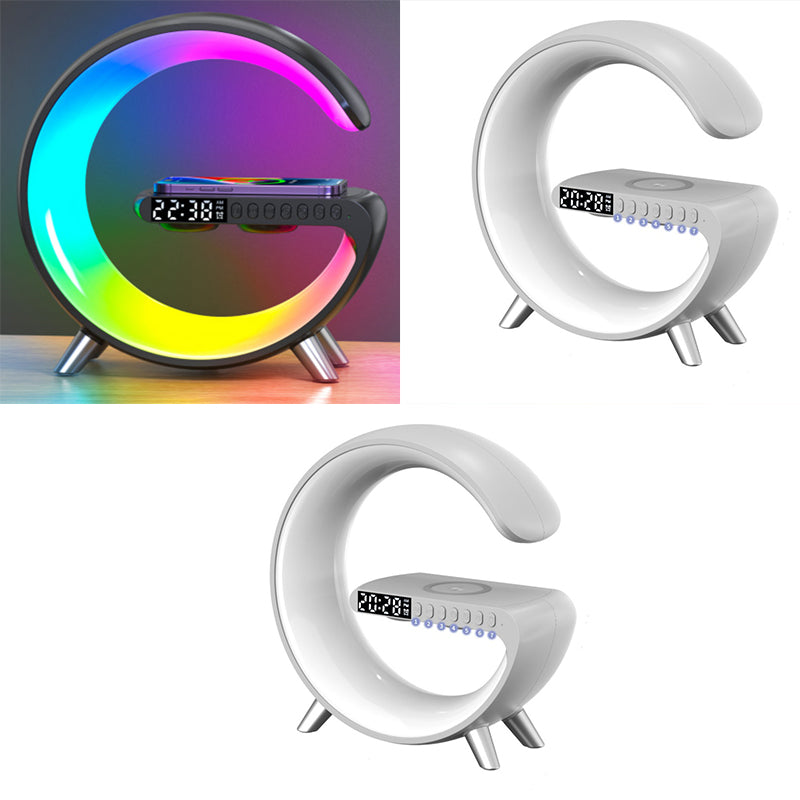 2023 New Intelligent G Shaped LED Lamp Bluetooth Speake Wireless Charger Atmosphere Lamp App Control For Bedroom Home Decor - MAXXLIFE ONLINE STORE