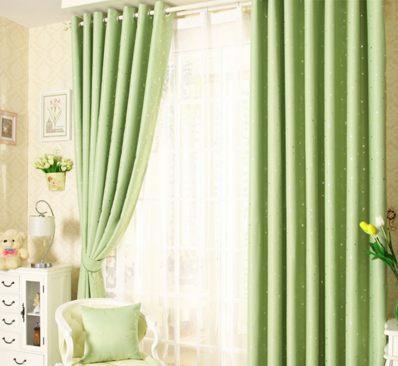 Star print perforated finished curtain - MAXXLIFE ONLINE STORE