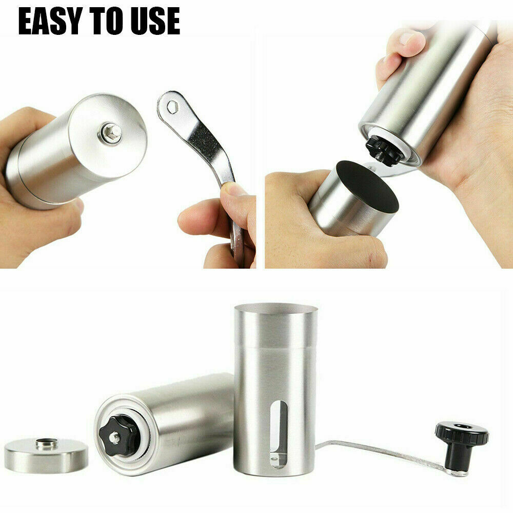 Home Portable Manual Coffee Grinder Stainless Steel with Ceramic Burr Bean Mill - MAXXLIFE ONLINE STORE