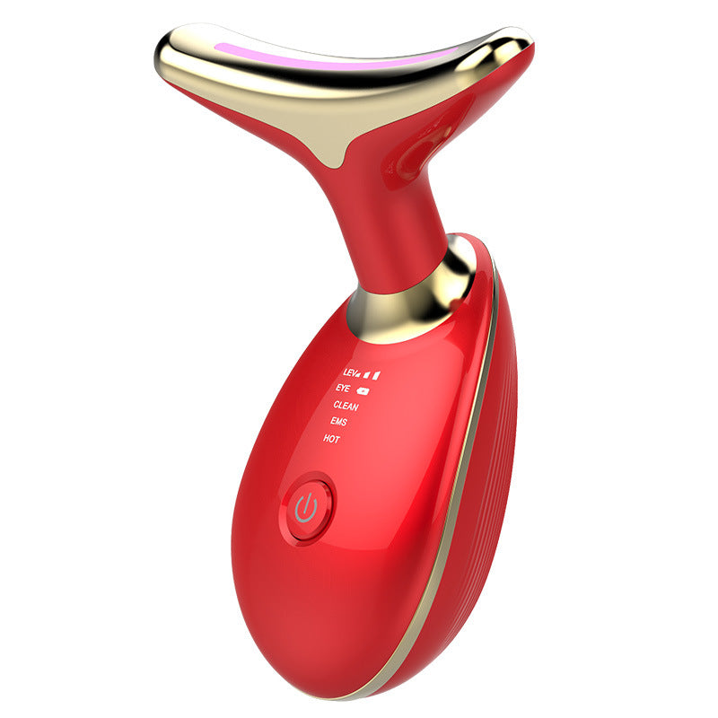 EMS Thermal Neck Lifting And Tighten Massager Electric Microcurrent Wrinkle Remover LED Photon Face Beauty Device For Woman - MAXXLIFE ONLINE STORE