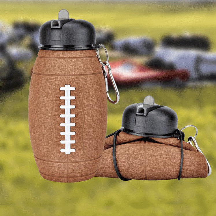 Outdoor Collapsible Sports Water Bottle Reusable Leak-proof Portable Football Water Bottle For All Sports - MAXXLIFE ONLINE STORE