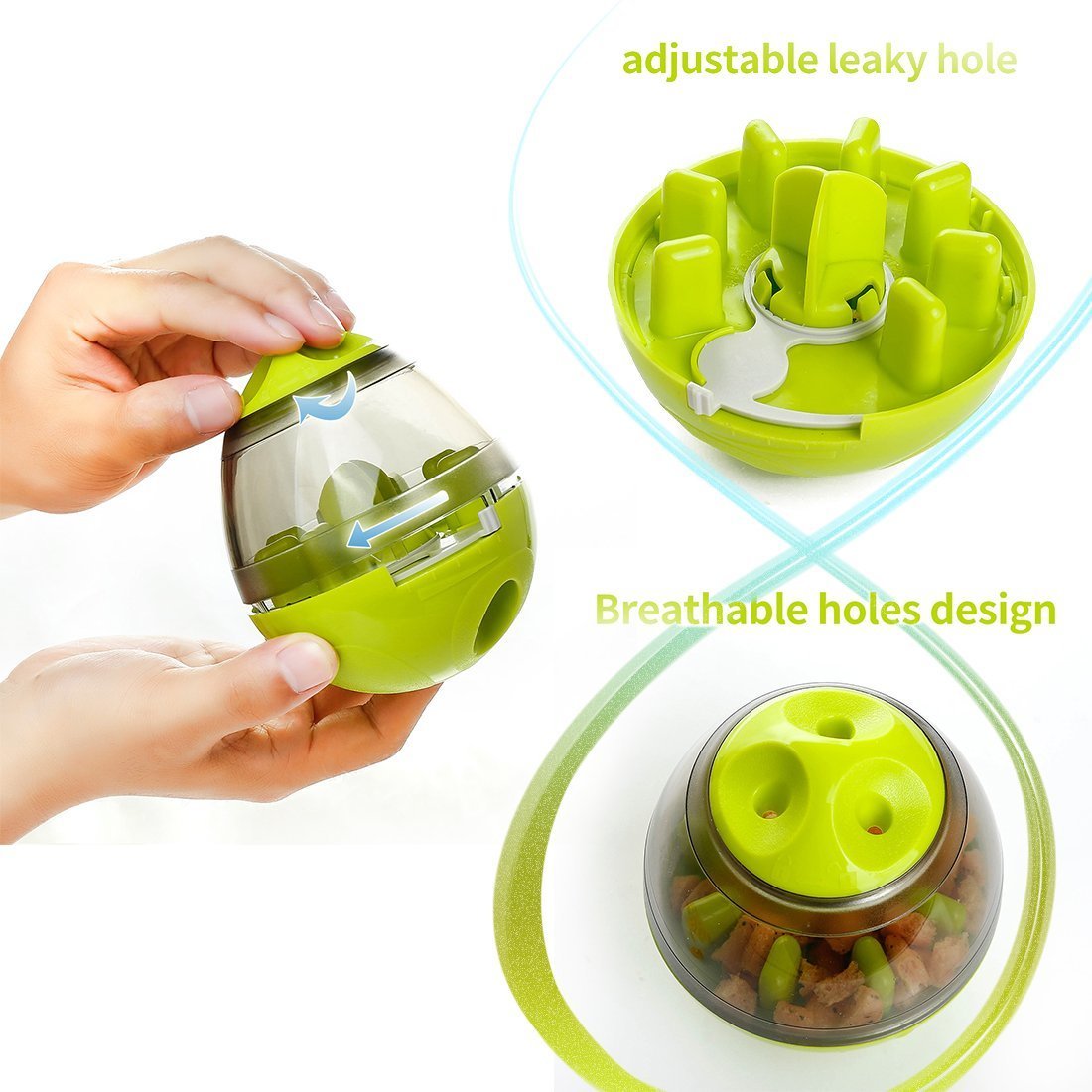 Dog Food Balls Tumbler Pet Puppy Feeder Dispenser Bowl Toy Leak Food Interactive Pet Tumbler Feeder Food Automatic Dispenser Bowl Interactive Balls - MAXXLIFE ONLINE STORE