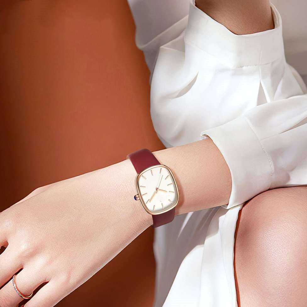 Elegant Small Square Plate Women's New Quartz Belt Watch - MAXXLIFE ONLINE STORE